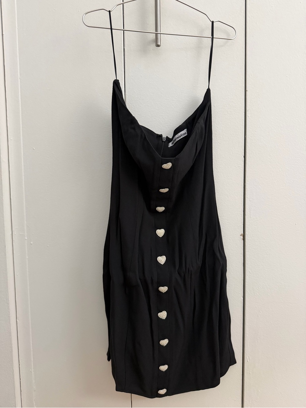 Reformation Strapless Mini Dress w Heart Buttons – Going Out / Party